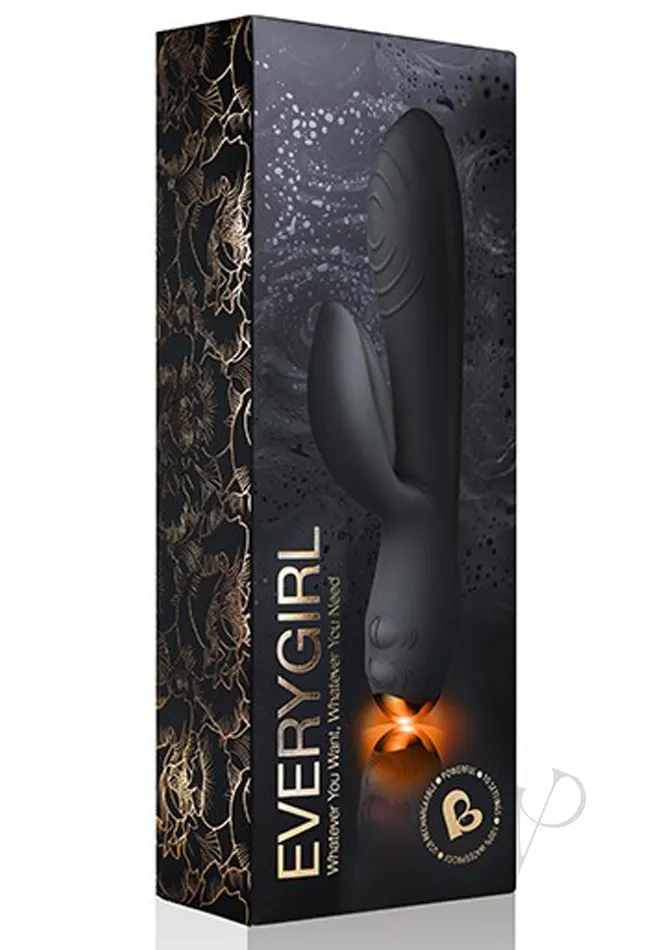 Every Girl Rechargeable Silicone Rabbit Vibrator Black Rocks Off Female Sex Toys Every Girl Rechargeable Silicone Rabbit Vibrator Black Rocks Off Female Sex Toys