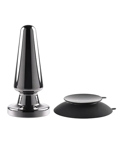 Evolved Advanced Metal Plug Rechargeable Vibrating Anal Plug Black Anal