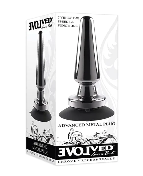 Evolved Advanced Metal Plug Rechargeable Vibrating Anal Plug Black Anal