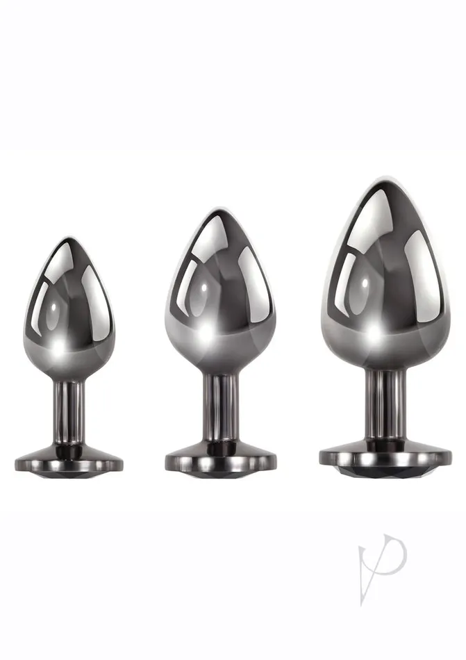 Evolved Black Gem Anal Plug Set 3 piece set Anal