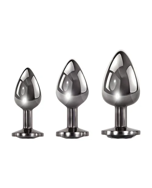 Evolved Black Gem Anal Plug Set 3 piece set Anal
