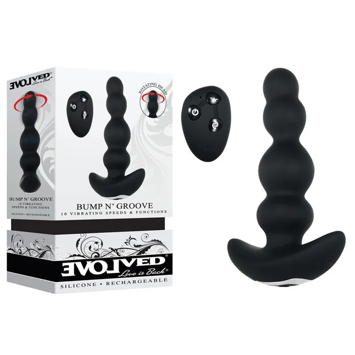 Evolved Bump N Groove Black Rechargeable Butt Plug Wild Night Fantasies Anal Evolved Bump N Groove Black Rechargeable Butt Plug Wild Night Fantasies Anal