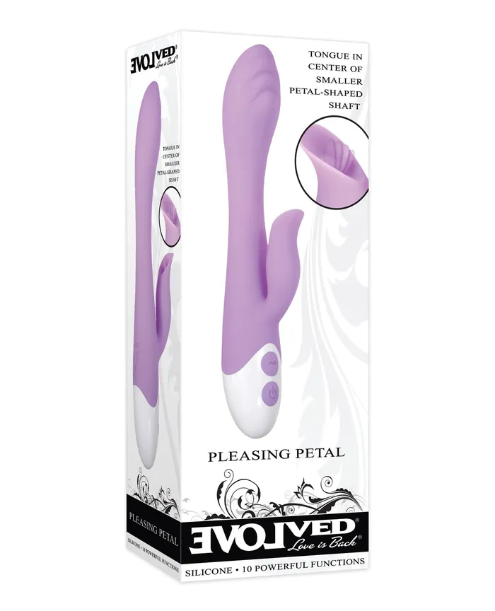Evolved Vibrators Pleasing Petal Silicone Rabbit Pink
