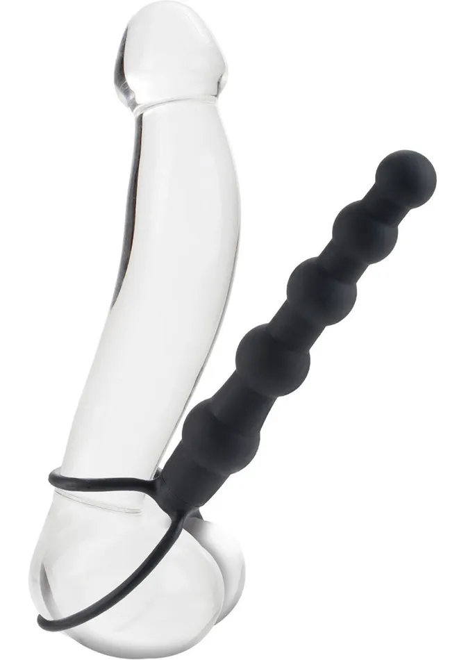 Extensions Anal Silicone Love Rider Beaded Dual Penetrator Black