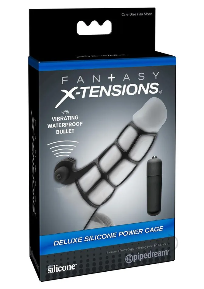 Fantasy X Tensions Male Sex Toys Fantasy XTensions Silicone Deluxe Power Vibrating Cock Cage Black Fantasy X Tensions Male Sex Toys Fantasy XTensions Silicone Deluxe Power Vibrating Cock Cage Black