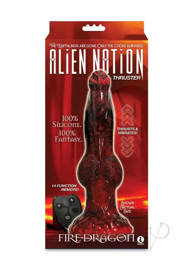 Female Sex Toys Alien Nation Fire Dragon Silicone Thrusting Dildo with Remote Control RedBlack Alien Nation Female Sex Toys Alien Nation Fire Dragon Silicone Thrusting Dildo with Remote Control RedBlack Alien Nation