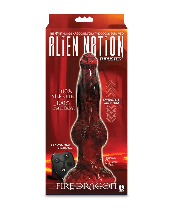 Female Sex Toys Alien Nation Fire Dragon Silicone Thrusting Dildo with Remote Control RedBlack Alien Nation Female Sex Toys Alien Nation Fire Dragon Silicone Thrusting Dildo with Remote Control RedBlack Alien Nation