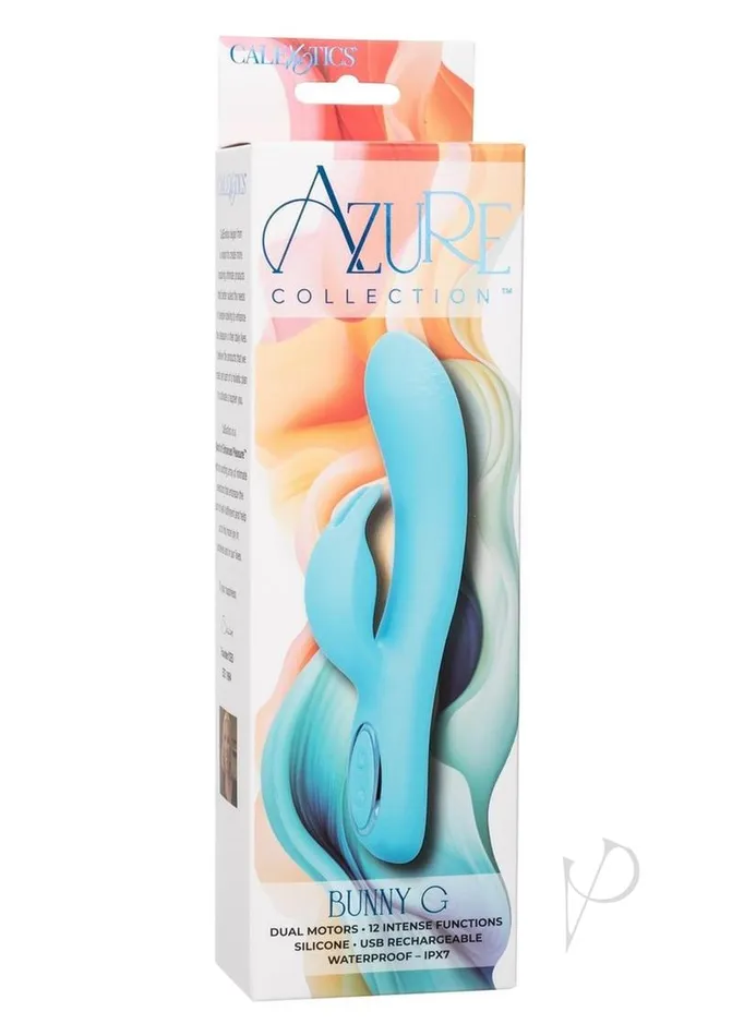 Female Sex Toys Azure Collection Bunny G Rechargeable Silicone Vibrator Blue Azure Collection Female Sex Toys Azure Collection Bunny G Rechargeable Silicone Vibrator Blue Azure Collection