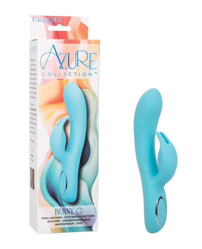 Female Sex Toys Azure Collection Bunny G Rechargeable Silicone Vibrator Blue Azure Collection Female Sex Toys Azure Collection Bunny G Rechargeable Silicone Vibrator Blue Azure Collection