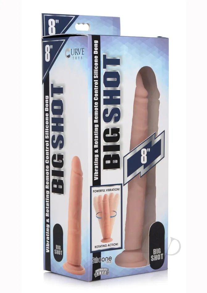 Female Sex Toys Big Shot Big Shot Silicone Vibrating and Twirling Rechargeable Dildo with Remote Control 8in Vanilla Female Sex Toys Big Shot Big Shot Silicone Vibrating and Twirling Rechargeable Dildo with Remote Control 8in Vanilla