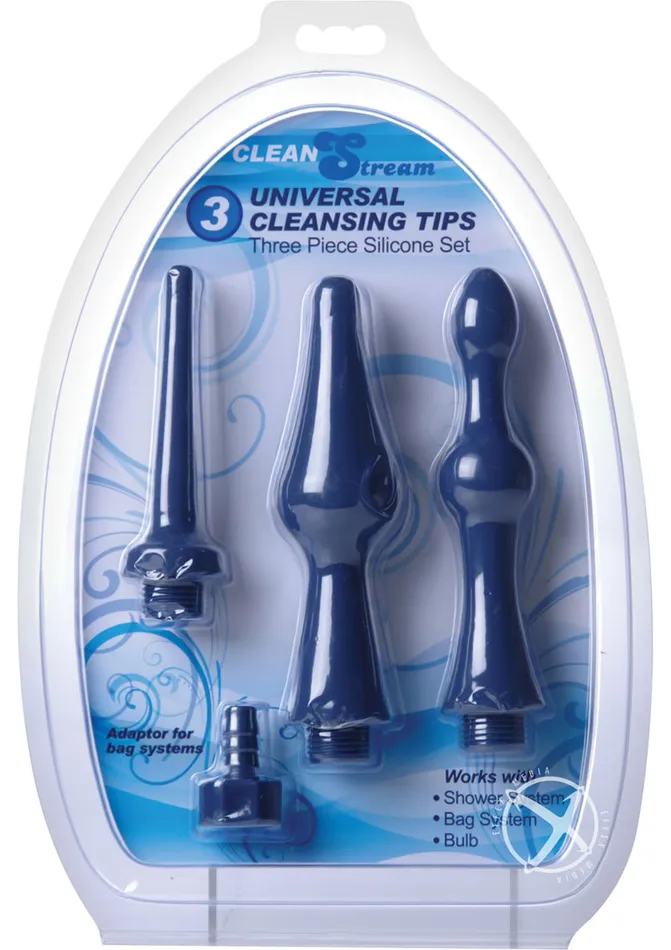 Female Sex Toys CleanStream Universal 3 Piece Silicone Enema Attachment Set Blue Cleanstream Female Sex Toys CleanStream Universal 3 Piece Silicone Enema Attachment Set Blue Cleanstream