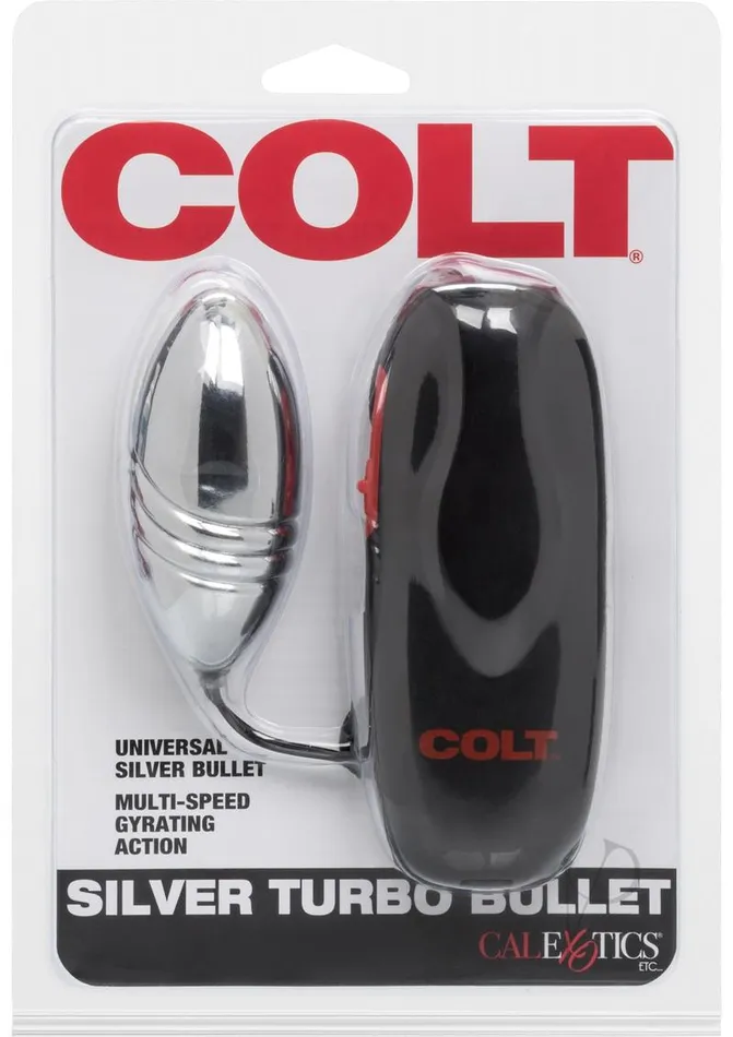Female Sex Toys Colt COLT Turbo Bullet with Wired Remote Control Silver
