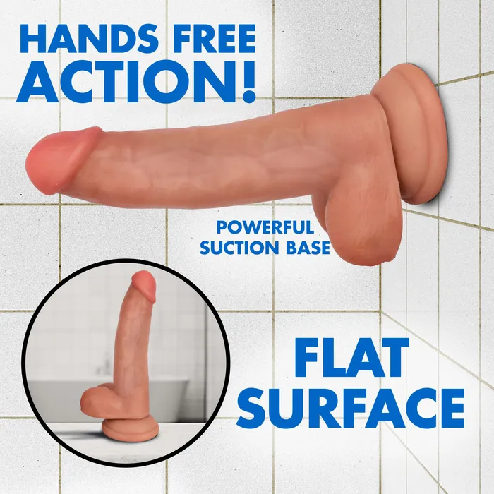 Female Sex Toys Curve Toys Light Bareskin Dildo With Balls