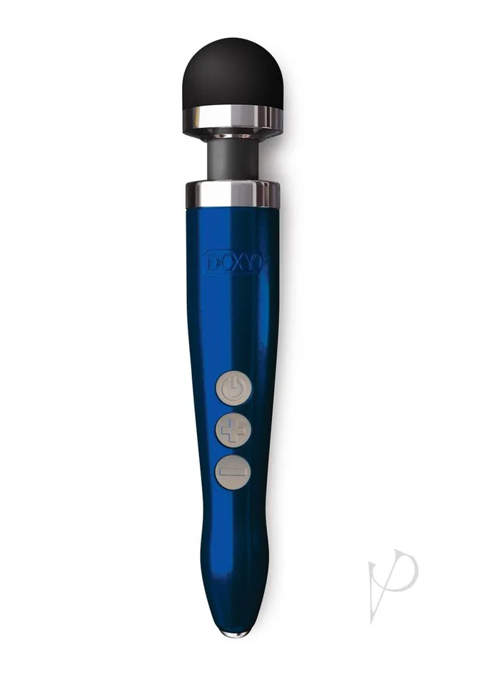 Female Sex Toys Doxy Doxy Die Cast 3R Wand Rechargeable Vibrating Body Massager Blue