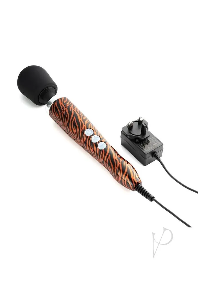 Female Sex Toys Doxy Doxy Die Cast Wand PlugIn Vibrating Body Massager Metal Tiger Pattern