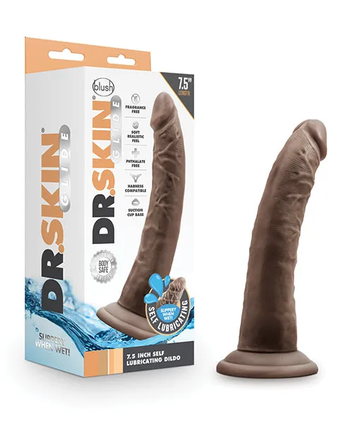 Female Sex Toys Dr Skin Glide Gold Collection Self Lubricating Dildo 75in Chocolate Dr Skin Female Sex Toys Dr Skin Glide Gold Collection Self Lubricating Dildo 75in Chocolate Dr Skin