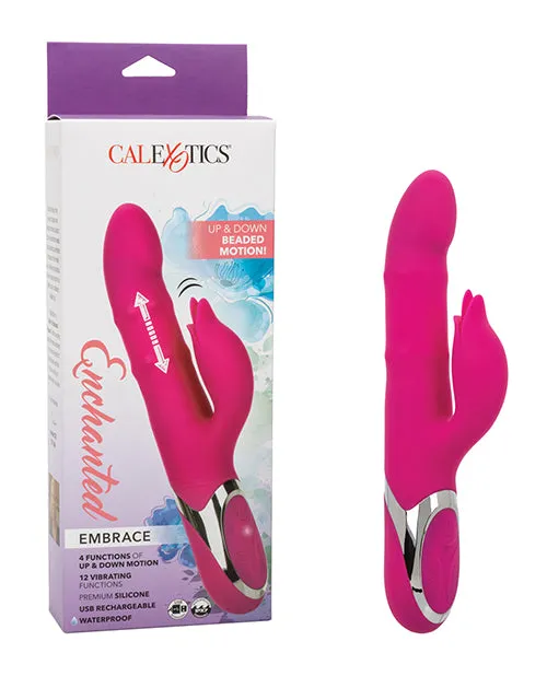 Female Sex Toys Enchanted Enchanted Embrace Rechargeable Silicone Rabbit Vibrator Pink