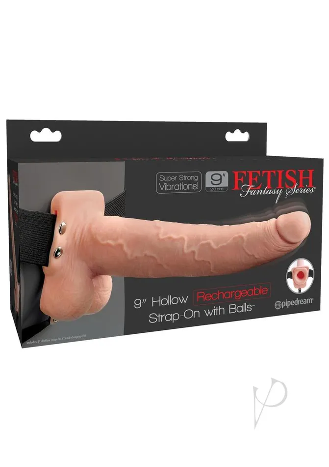 Female Sex Toys Fetish Fantasy Series Hollow Rechargeable StrapOn Dildo with Balls and Harness 9in Vanilla Fetish Fantasy Series Female Sex Toys Fetish Fantasy Series Hollow Rechargeable StrapOn Dildo with Balls and Harness 9in Vanilla Fetish Fantasy Series