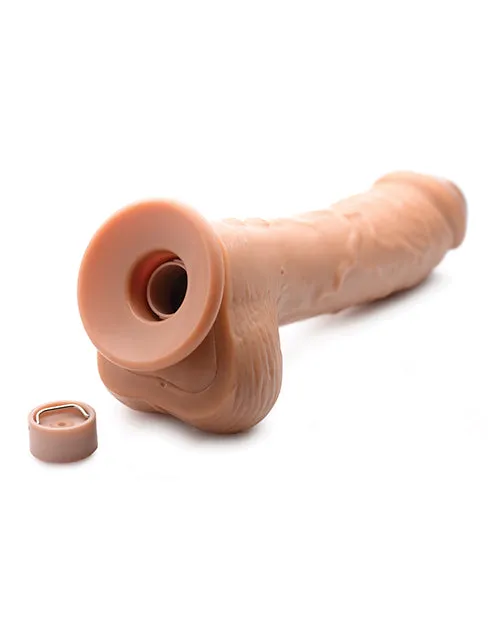 Female Sex Toys Loadz Loadz Vibrating Squirting Dildo with Remote Control 85in Caramel