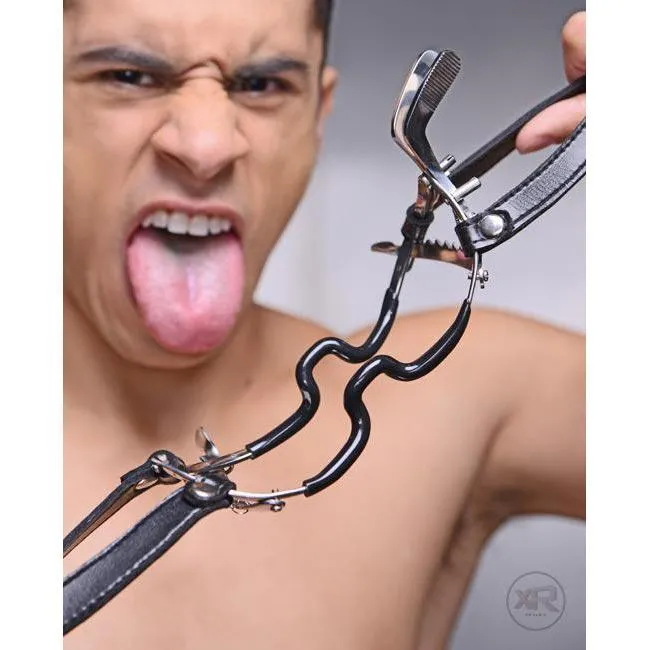 Female Sex Toys Master Series Ratchet Style Jennings Mouth Gag with Strap