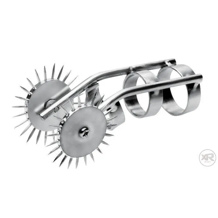 Female Sex Toys Master Series Spikes Double Finger Pinwheel