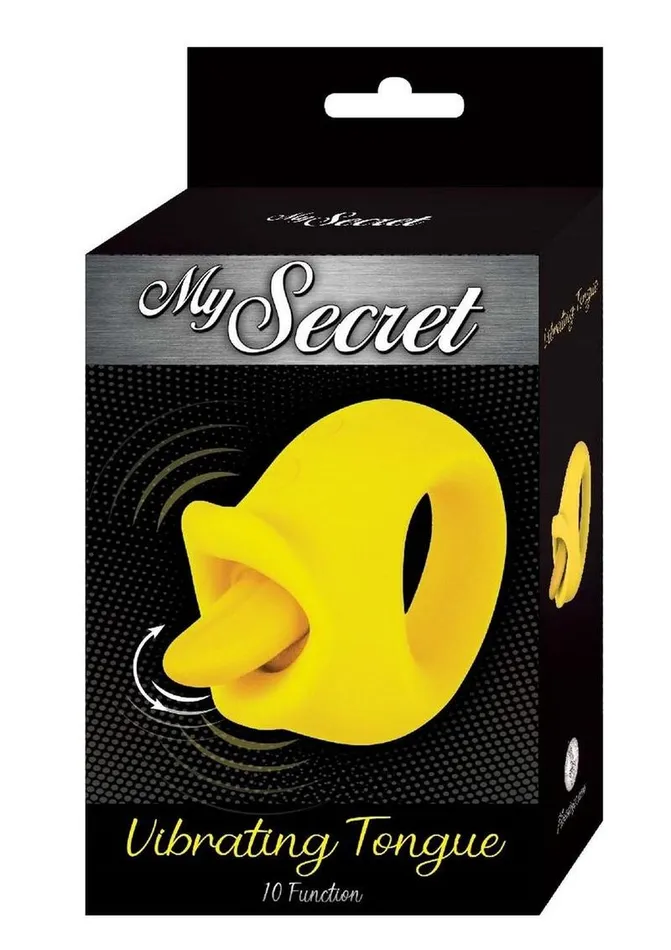 Female Sex Toys My Secret My Secret Vibrating Tongue Rechargeable Silicone Clitoral Stimulator Yellow