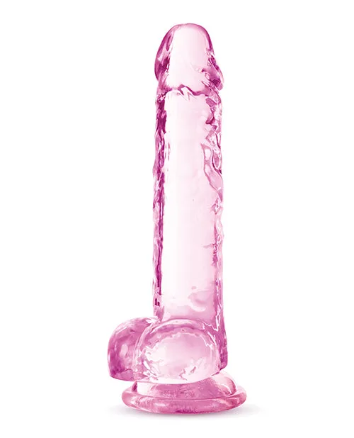 Female Sex Toys Naturally Yours Crystalline Dildo 7in Rose Naturally Yours