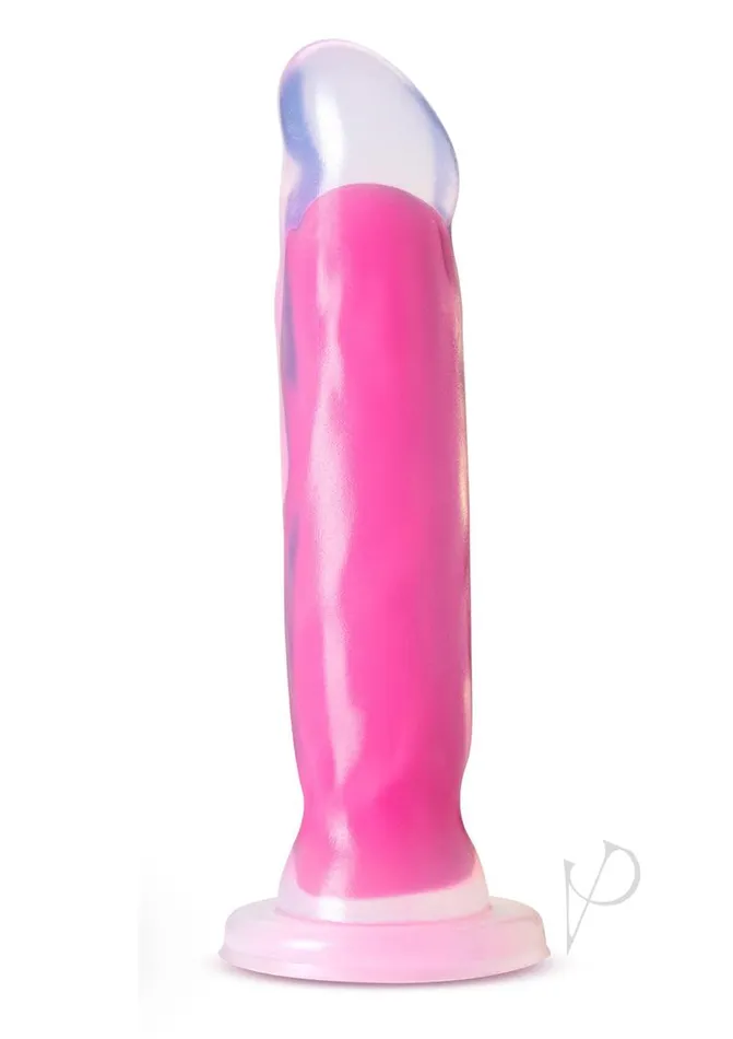 Female Sex Toys Neo Elite Glow In The Dark Marquee Silicone Dual Dense Dildo 8in Neon Pink Neo Elite