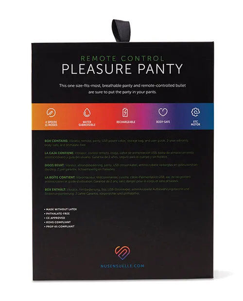 Female Sex Toys Nu Sensuelle Pleasure Panty Vibe Rechargeable Silicone with Bullet and Remote Control Purple Nu Sensuelle