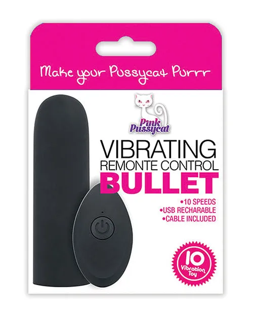 Female Sex Toys Pink Pussycat Pink Pussycat Rechargeable Bullet with Remote Control Black Female Sex Toys Pink Pussycat Pink Pussycat Rechargeable Bullet with Remote Control Black