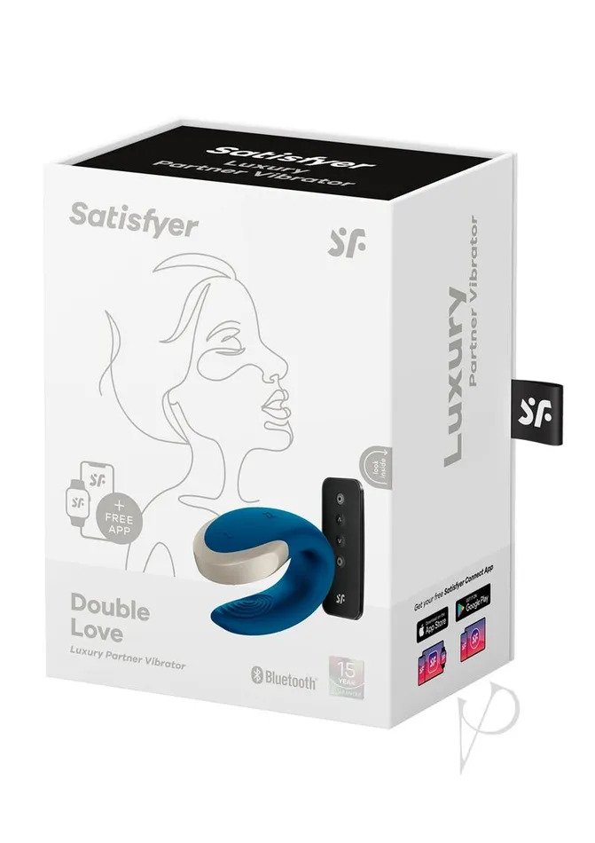 Female Sex Toys Satisfyer Satisfyer Double Love Silicone Rechargeable Dual Vibrator with Remote Control Blue Female Sex Toys Satisfyer Satisfyer Double Love Silicone Rechargeable Dual Vibrator with Remote Control Blue