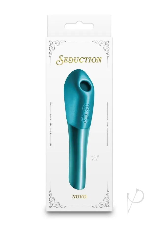 Female Sex Toys Seduction Seduction Nuvo Rechargeable Silicone Air Pulse Clitoral Stimulator Teal