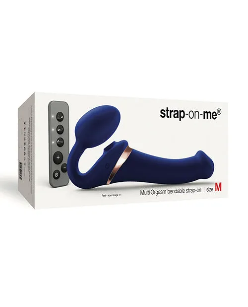 Female Sex Toys Strap On Me Strap on Me Multi Orgasm Bendable Strapless Strap on Medium Night Blue