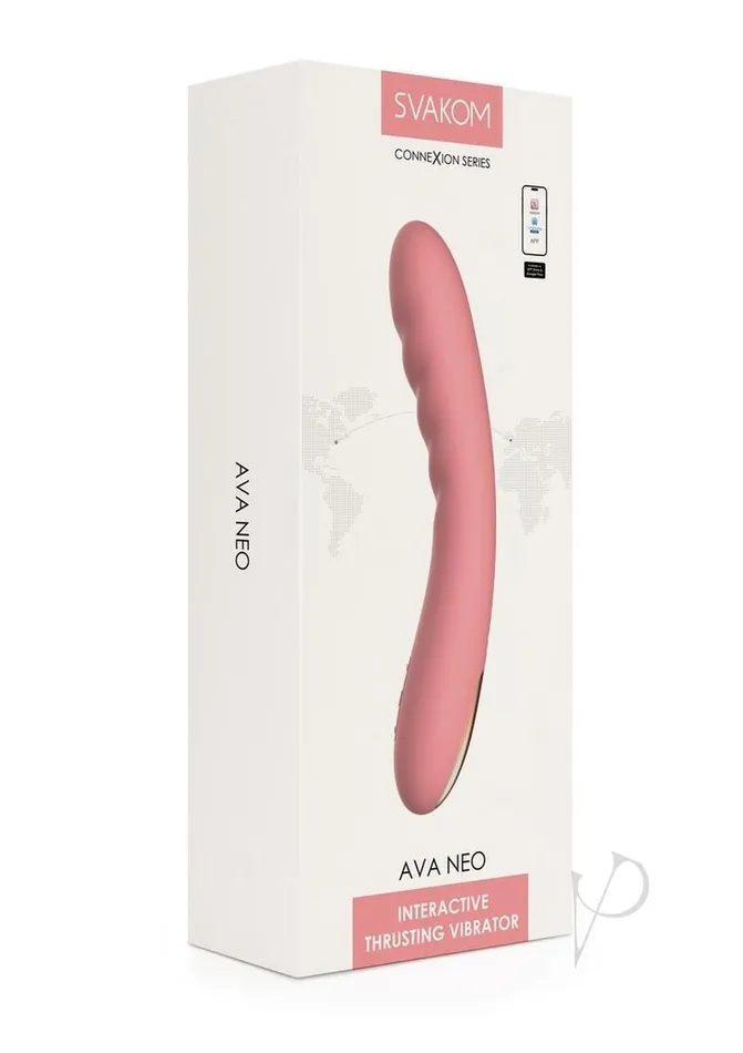 Female Sex Toys Svakom Svakom Ava Neo Rechargeable Silicone Vibrator with Remote Control Peach Pink Female Sex Toys Svakom Svakom Ava Neo Rechargeable Silicone Vibrator with Remote Control Peach Pink