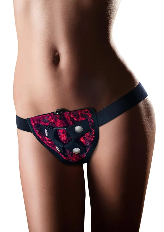 Female Sex Toys Temptasia Temptasia Lovelace Harness with Bullet Red