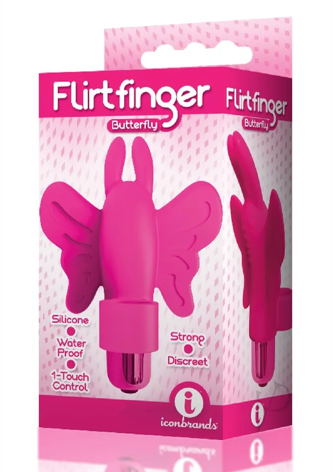 Female Sex Toys The 9s The 9s Flirt finger Silicone Butterfly Finger Vibrator Pink Female Sex Toys The 9s The 9s Flirt finger Silicone Butterfly Finger Vibrator Pink