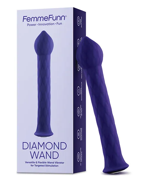 Femme Funn Femme Funn Diamond Wand Dark Purple Vibrators Femme Funn Femme Funn Diamond Wand Dark Purple Vibrators