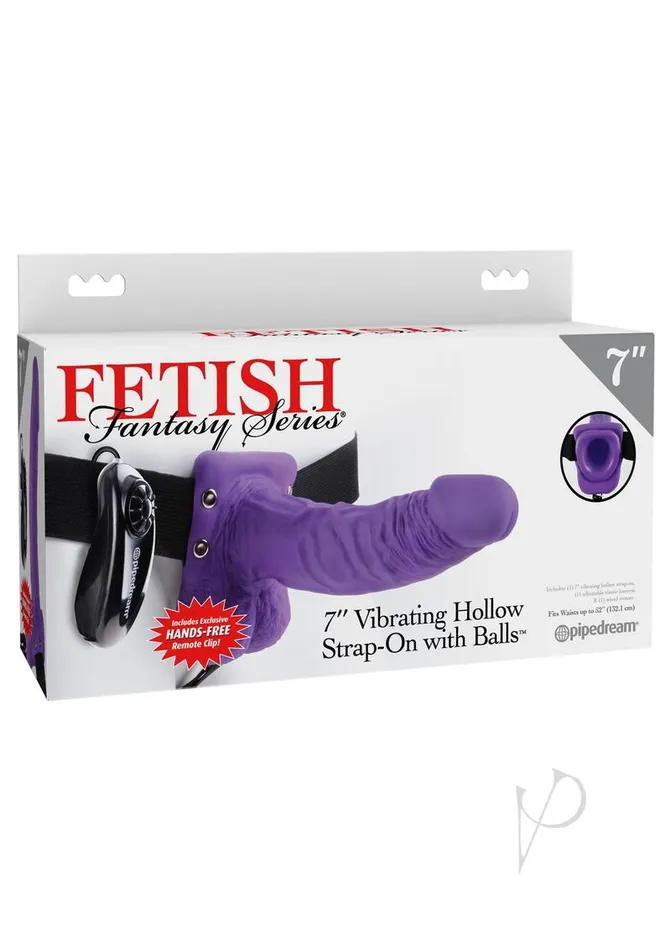 Fetish Fantasy Series Female Sex Toys Fetish Fantasy Series Vibrating Hollow StrapOn Dildo with Balls and Harness with Wired Remote Control 7in Purple Fetish Fantasy Series Female Sex Toys Fetish Fantasy Series Vibrating Hollow StrapOn Dildo with Balls and Harness with Wired Remote Control 7in Purple