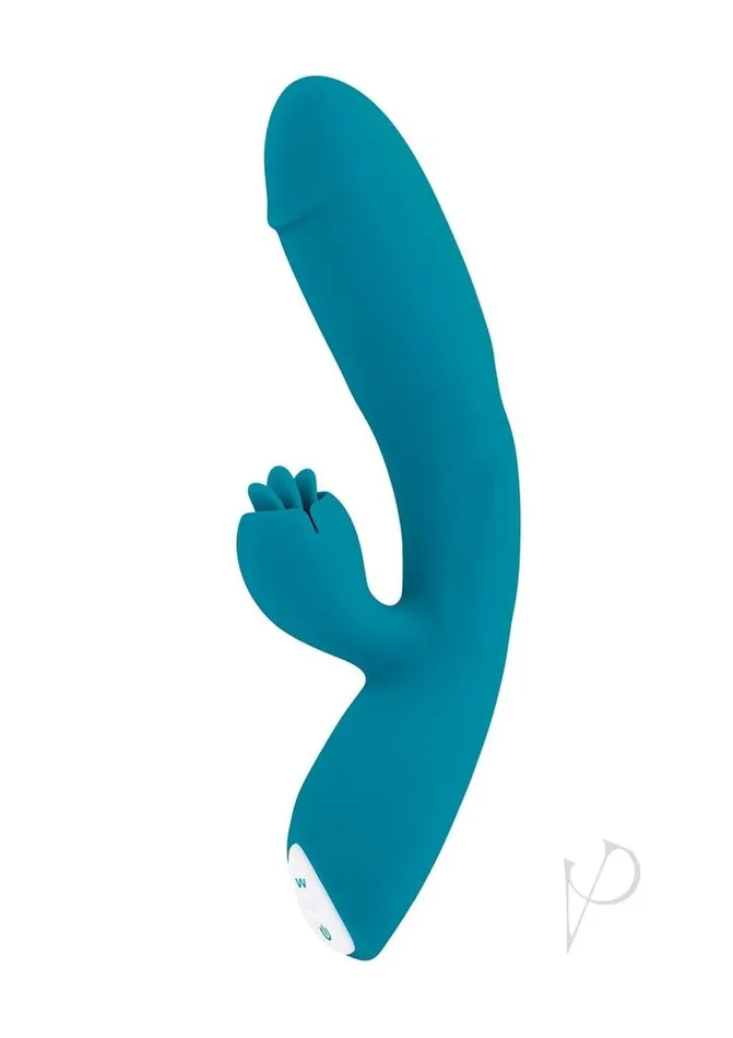 Fierce Flicker Rechargeable Silicone Rabbit Vibrator Blue Evolved Female Sex Toys