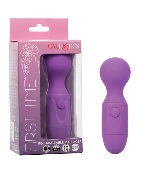 First Time Female Sex Toys First Time Rechargeable Silicone Massager Purple