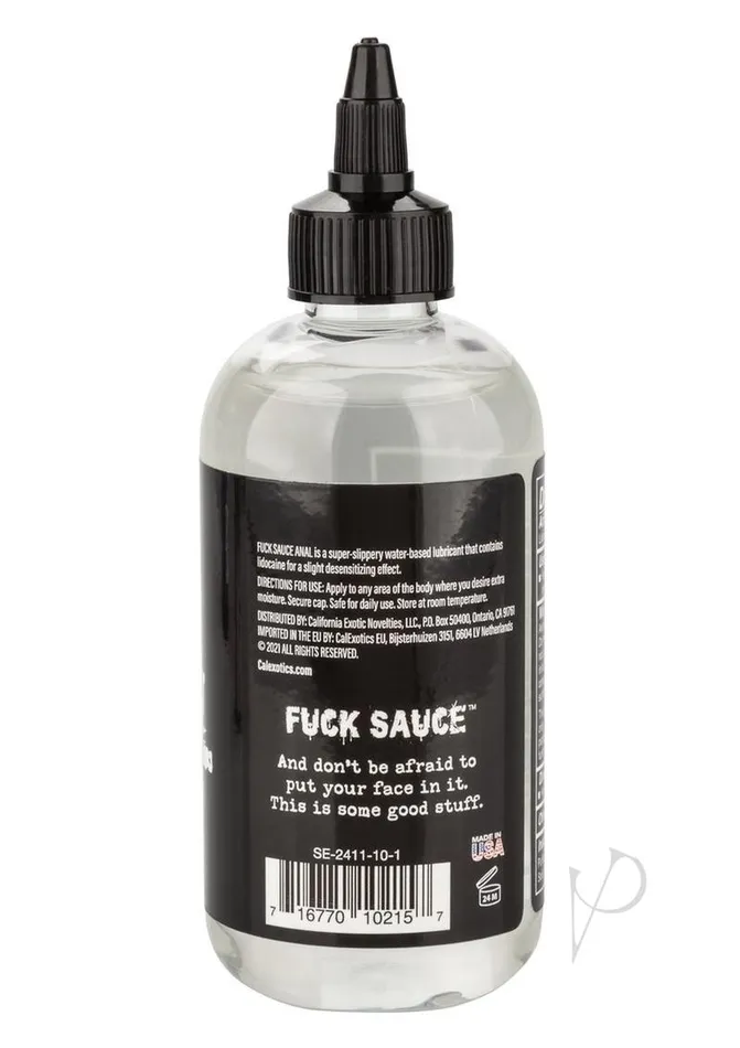 Fuck Sauce Lubricants Fuck Sauce Anal Numbing Water Based Lubricant 8oz