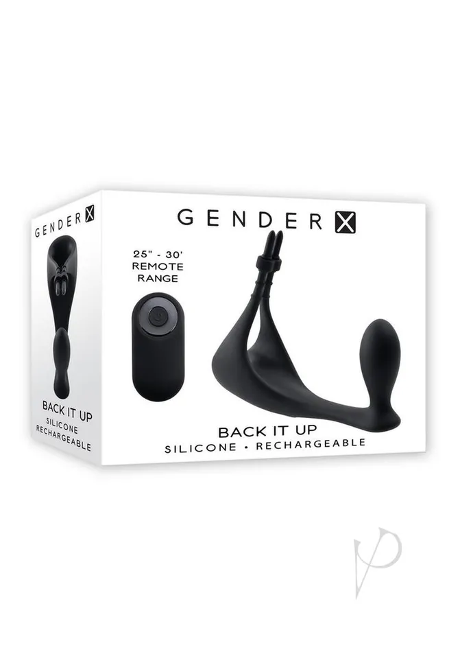 Gender X Anal Gender X Back It Up Rechargeable Silicone Vibrating Butt Plug with Remote Control Black Gender X Anal Gender X Back It Up Rechargeable Silicone Vibrating Butt Plug with Remote Control Black