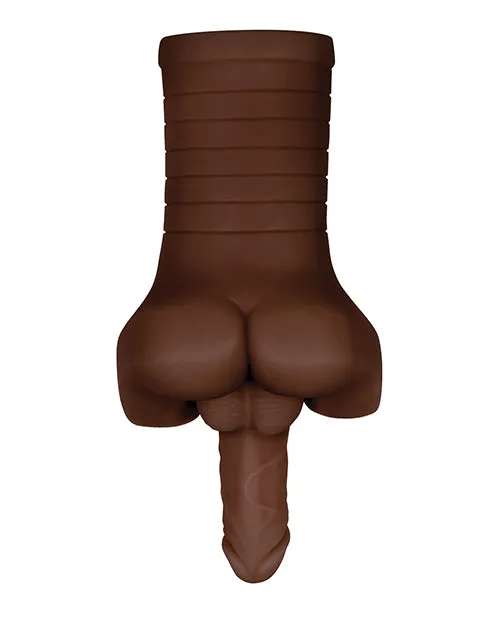 Gender X Male Sex Toys Gender X Backdoor Bash Stroker with Vibrating Cock Ring Chocolate