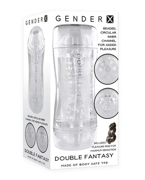 Gender X Male Sex Toys Gender X Double Fantasy Dual End Stroker Clear