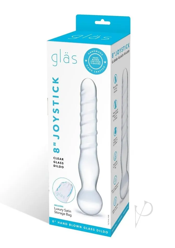 Glas Joystick Textured Glass Dildo Clear Dildos