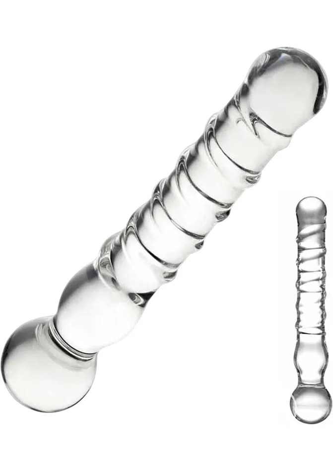 Glas Joystick Textured Glass Dildo Clear Dildos Glas Joystick Textured Glass Dildo Clear Dildos