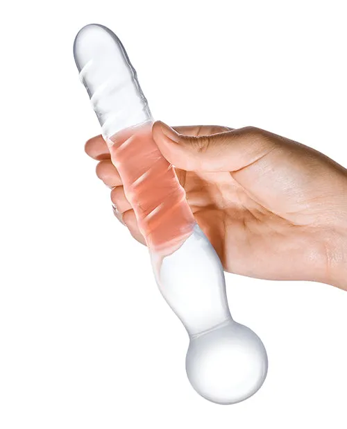 Glas Joystick Textured Glass Dildo Clear Dildos Glas Joystick Textured Glass Dildo Clear Dildos