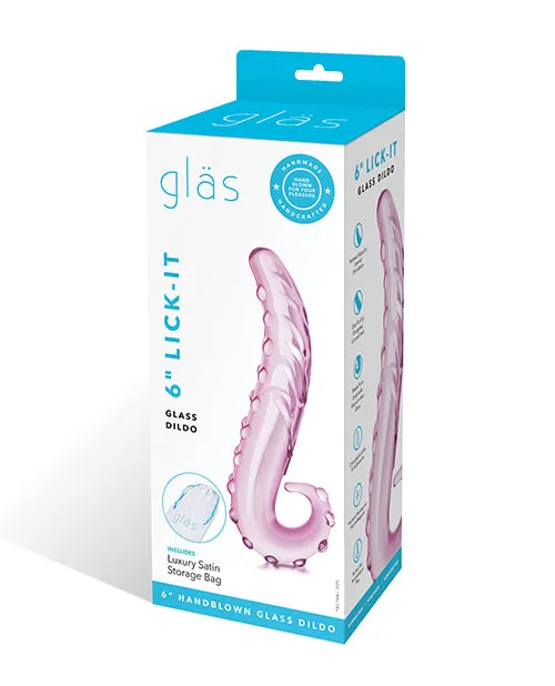 Glas LickIt Dildo 6in Pink Glas Dildos Glas LickIt Dildo 6in Pink Glas Dildos
