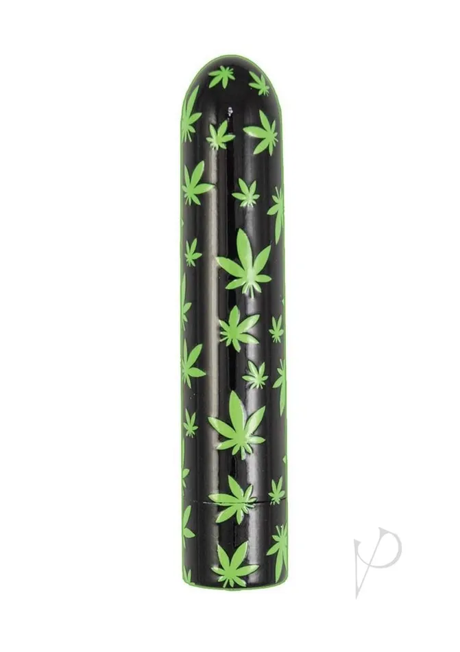 Glow Vibes Pocket High Rechargeable GlowinTheDark Bullet BlackGreen Glow Vibes Female Sex Toys