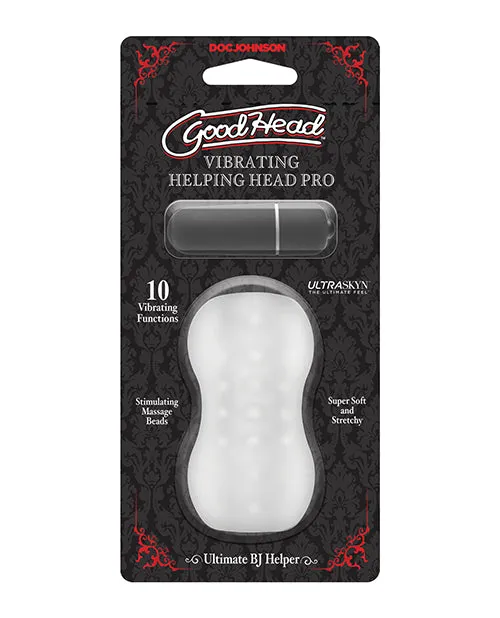 GoodHead Helping Head Pro Vibrating Masturbator with Bullet Frost Good Head Male Sex Toys GoodHead Helping Head Pro Vibrating Masturbator with Bullet Frost Good Head Male Sex Toys
